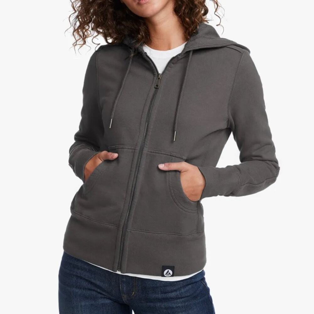 American Giant gray full zip hoodie USA cotton size small
